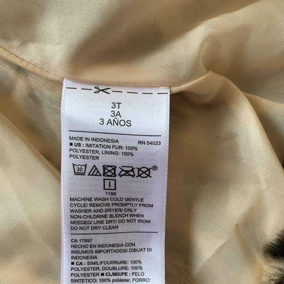 OLD NAVY GIRL COAT SIZE 3T ANIMAL PRINT - Picture 4 of 5